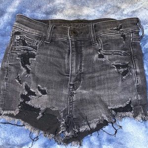 American Eagle Black Denim Shorts